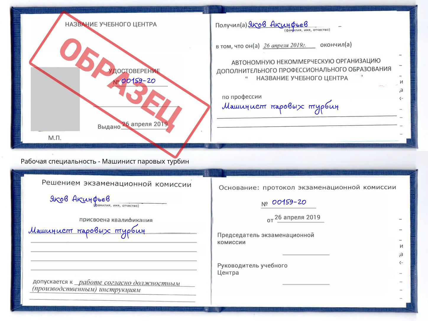 Машинист паровых турбин Владимир