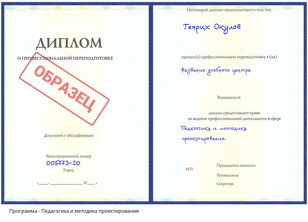 Педагогика и методика проектирования Владимир